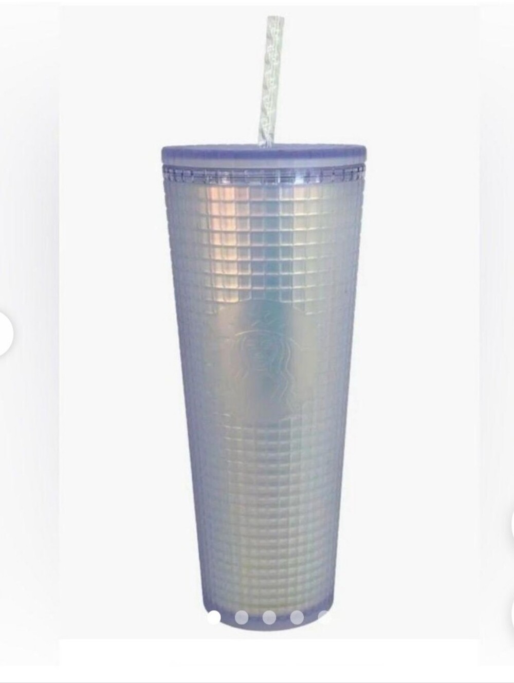 Starbucks Iridescent Unicorn Grid Venti With Straw NWT